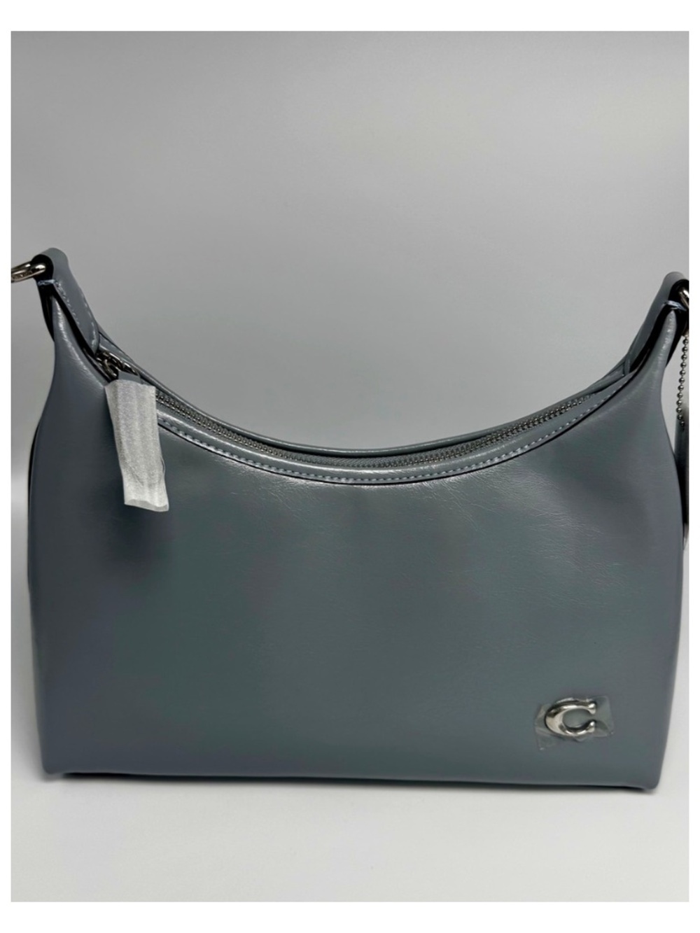 Coach Mira CM583 Silver/Grey Blue Glovetanned Leather Shoulder Crossbody Bag